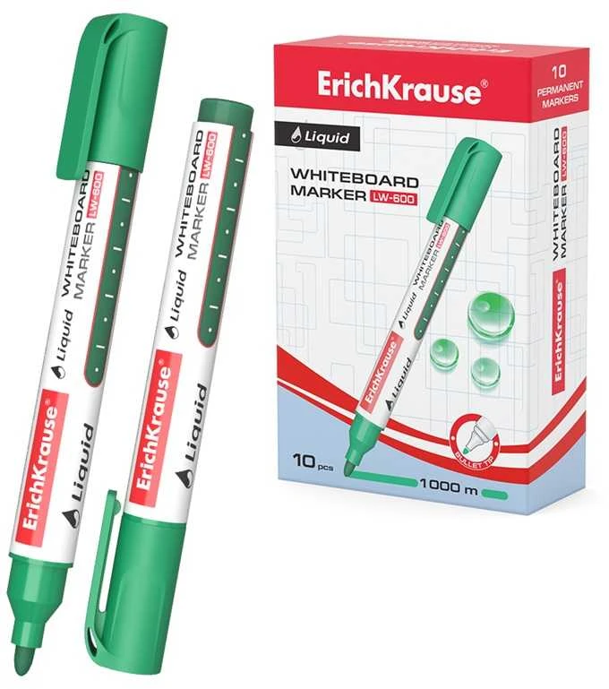 Žymeklis baltai lentai LIQUID TANK LW-600, ErichKrause, 2.5 mm, žalios sp.