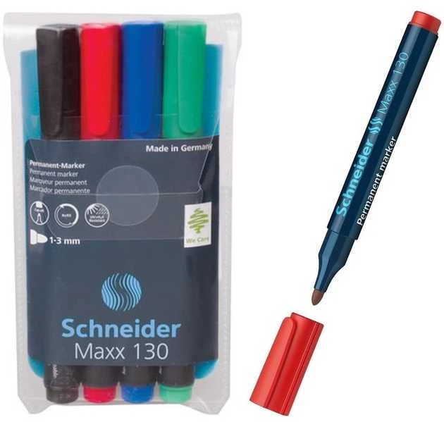Žymeklių rinkinys MAXX 130, Schneider, 1-3mm, 4 sp.