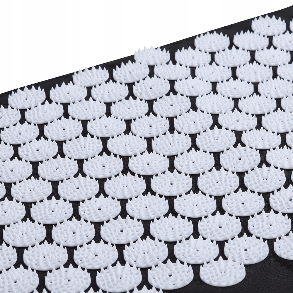 Akupresūros kilimėlis su pagalve HyperMotion, 130x50 cm, juodas/baltas