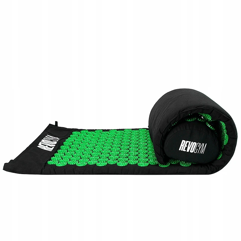 Akupresūros kilimėlis su pagalve Revogym, 105x40 cm, žalias