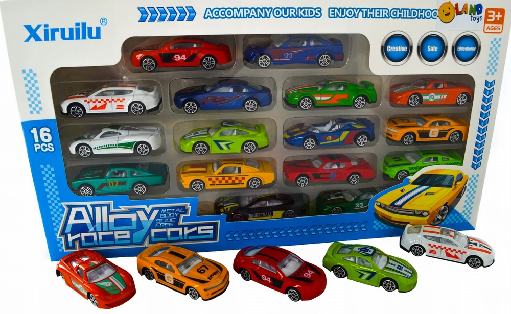 Automobiliukų rinkinys LandToys, 16 vnt