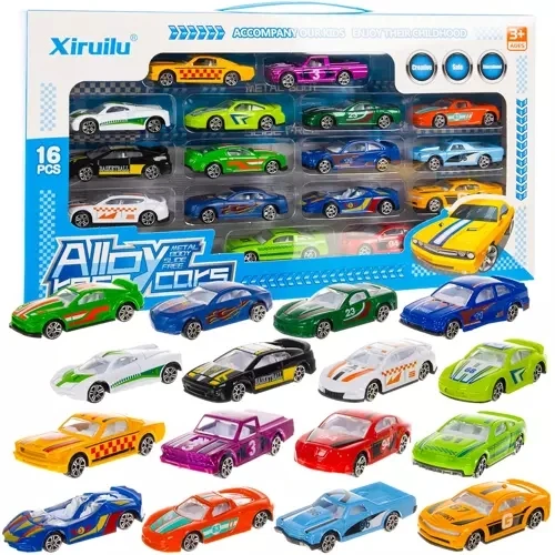 Automobiliukų rinkinys LandToys, 16 vnt