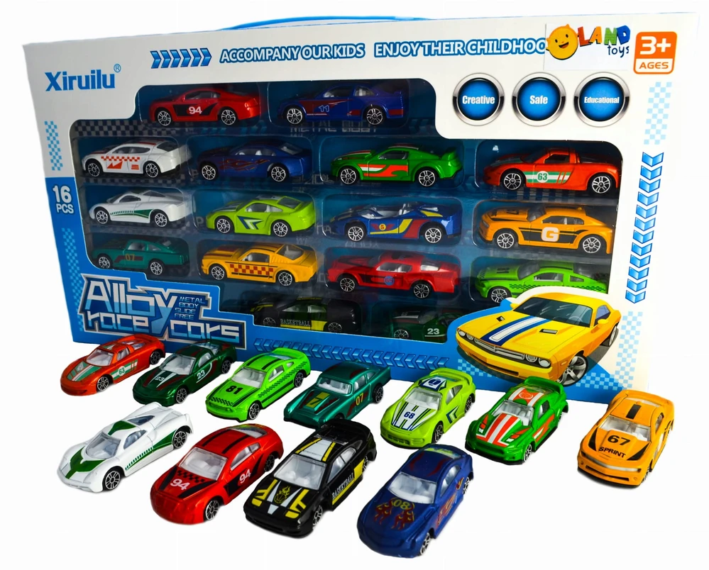 Automobiliukų rinkinys LandToys, 16 vnt
