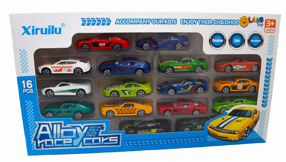 Automobiliukų rinkinys LandToys, 16 vnt