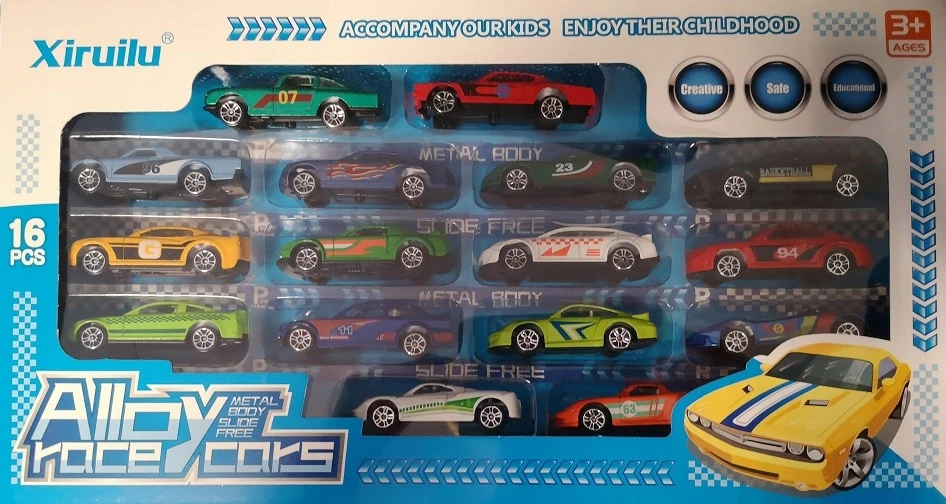 Automobiliukų rinkinys LandToys, 16 vnt