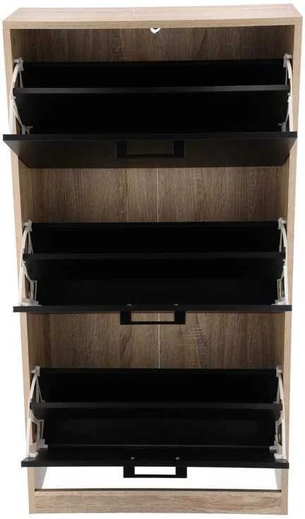 Batų spintelė Jumi, 113x60x24 cm, ruda/juoda