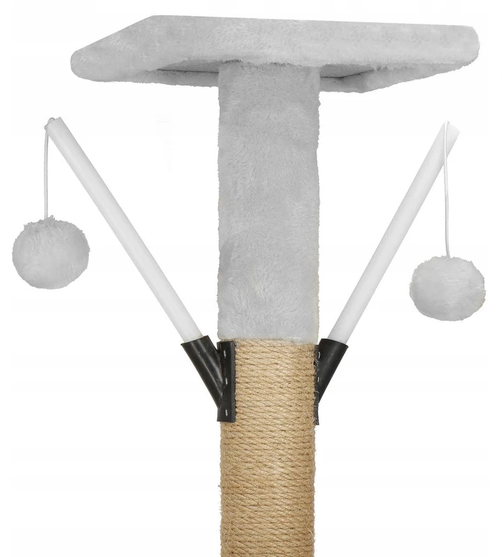 Kelių aukštų kačių draskyklė, 101-160 cm, Pilkos / smėlio spalvos