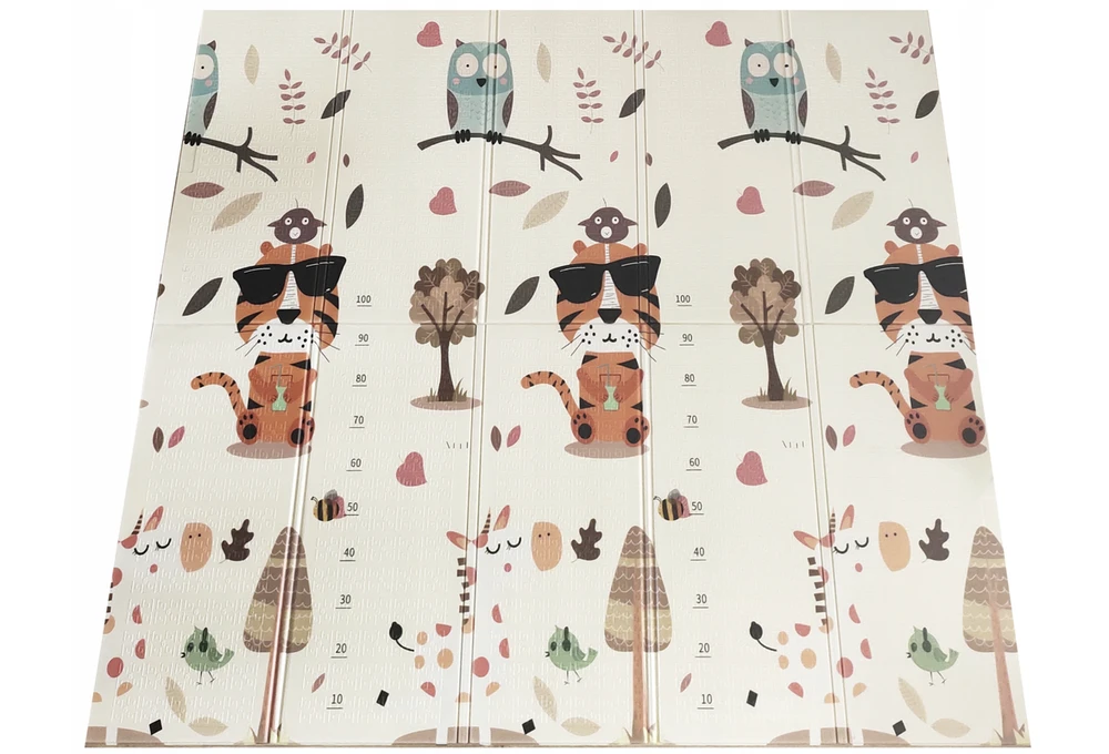 Dvipusis lavinamasis kilimėlis Happy kiddo, 180x150 cm