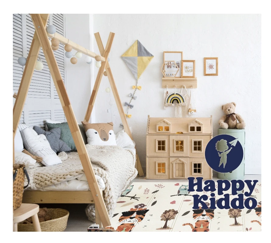 Dvipusis lavinamasis kilimėlis Happy kiddo, 180x150 cm