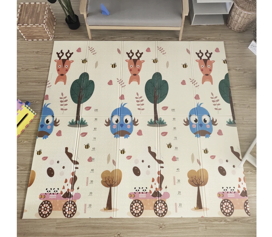 Dvipusis lavinamasis kilimėlis Happy kiddo, 180x150 cm