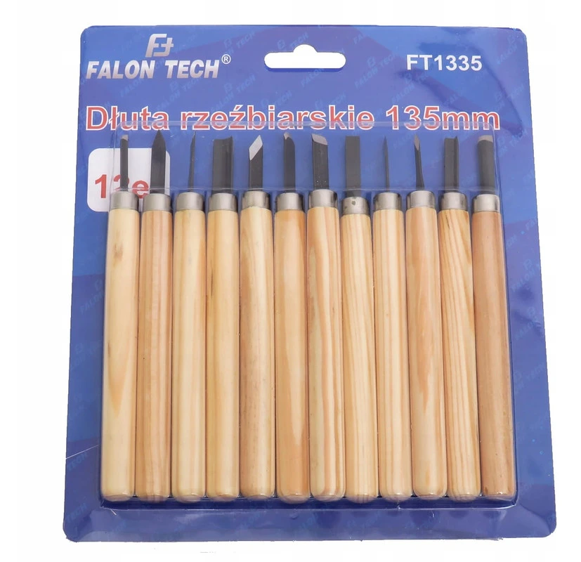 Falon Tech Medžio drožybos peilių rinkinys 12 vnt.