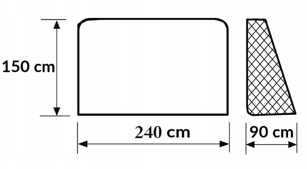Futbolo vartai ToysPlanet, 240x150x90 cm