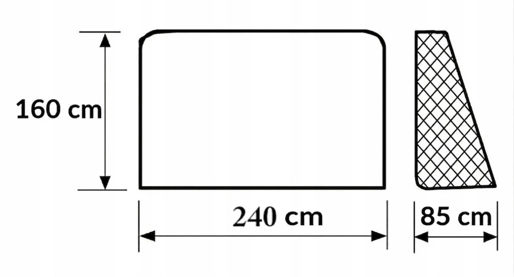 Futbolo vartai ToysPlanet, 240x160x85 cm
