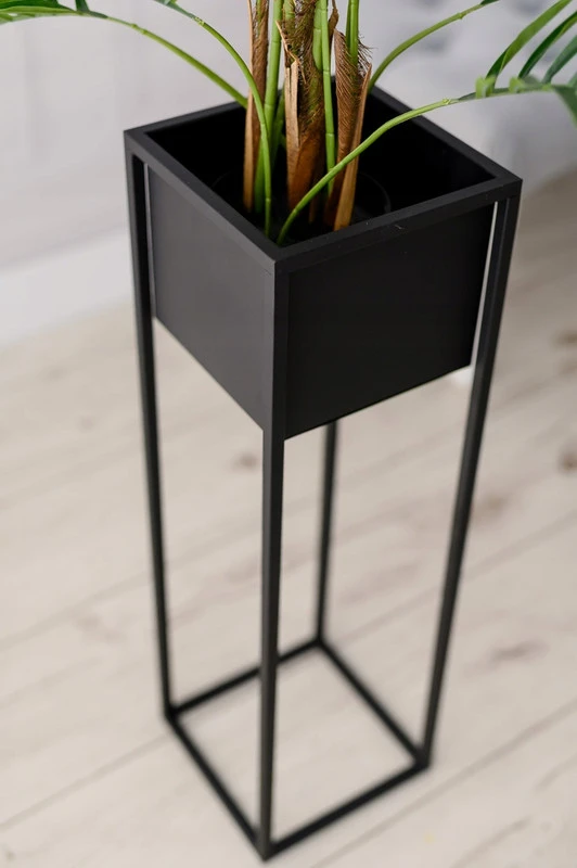 Gėlių stovas Gramix, 50x21x21 cm, juodas