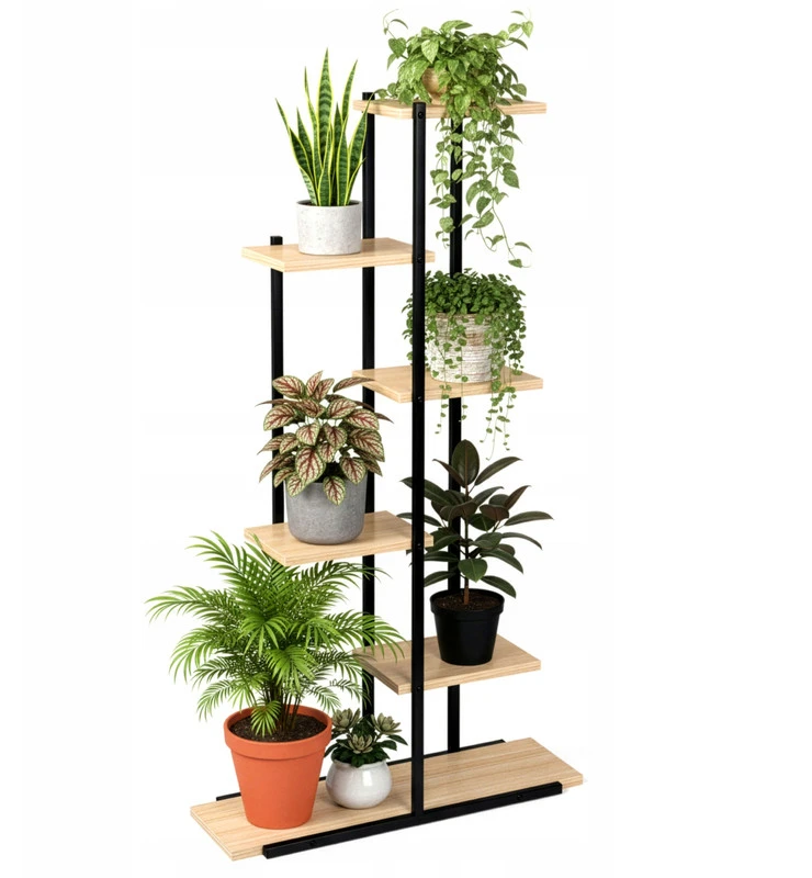 Gėlių stovas Loft Inspired, 113 cm, juodas