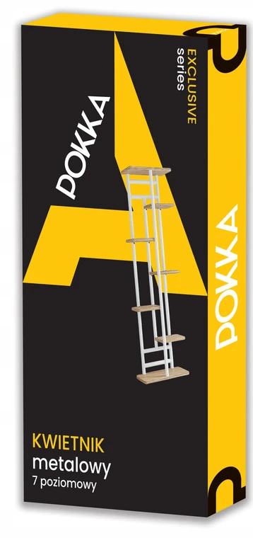 Gėlių stovas Pokka, 126x36x23 cm, balta/ruda