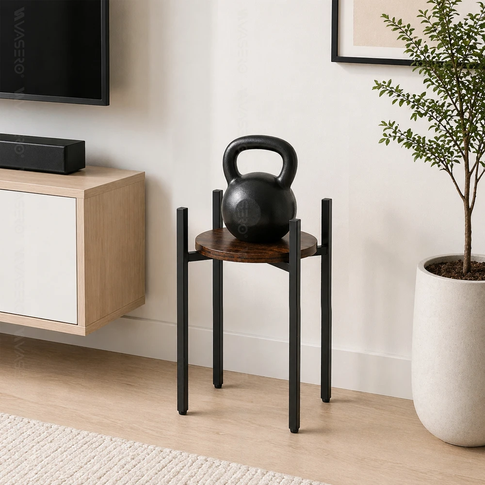 Gėlių stovas VASERO, 40 cm, rudas/juodas
