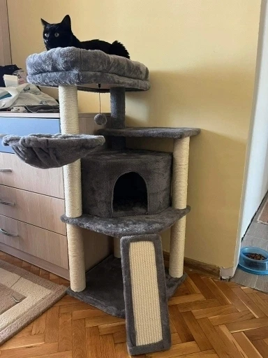 Kačių draskyklė su nameliu Petjet, 94 cm