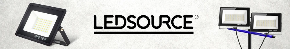 LED prožektoriai LEDSOURCE su stovu, 2x100 W