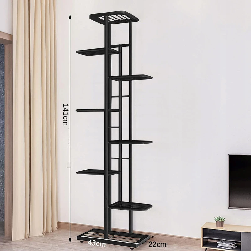 Loft Gėlių stovas Framado, 141 cm, juodas