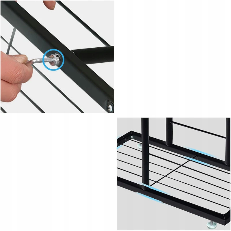 Loft Gėlių stovas Framado, 141 cm, juodas