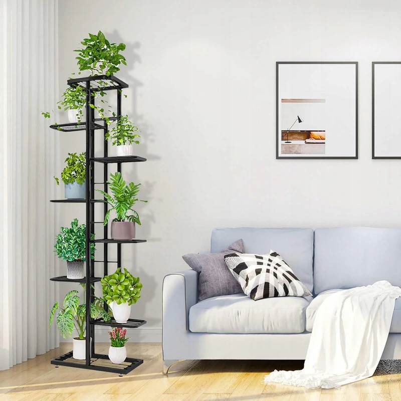 Loft Gėlių stovas Framado, 141 cm, juodas