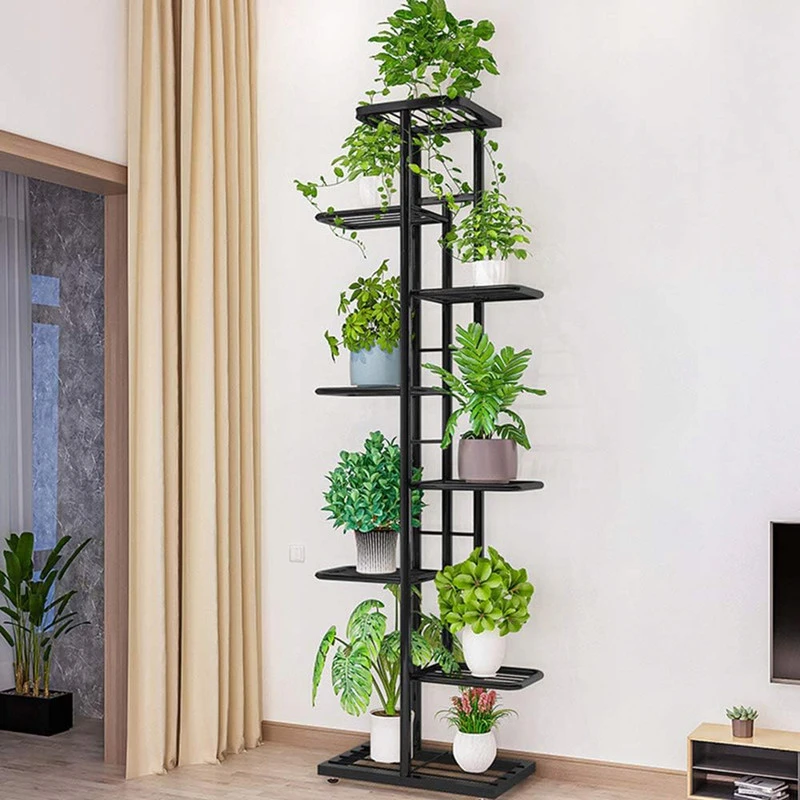 Loft Gėlių stovas Framado, 141 cm, juodas