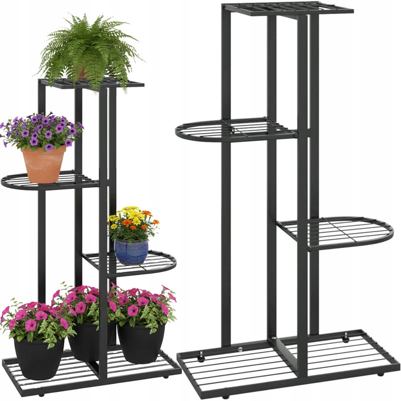 Loft Gėlių stovas Framado, 76 cm, juodas
