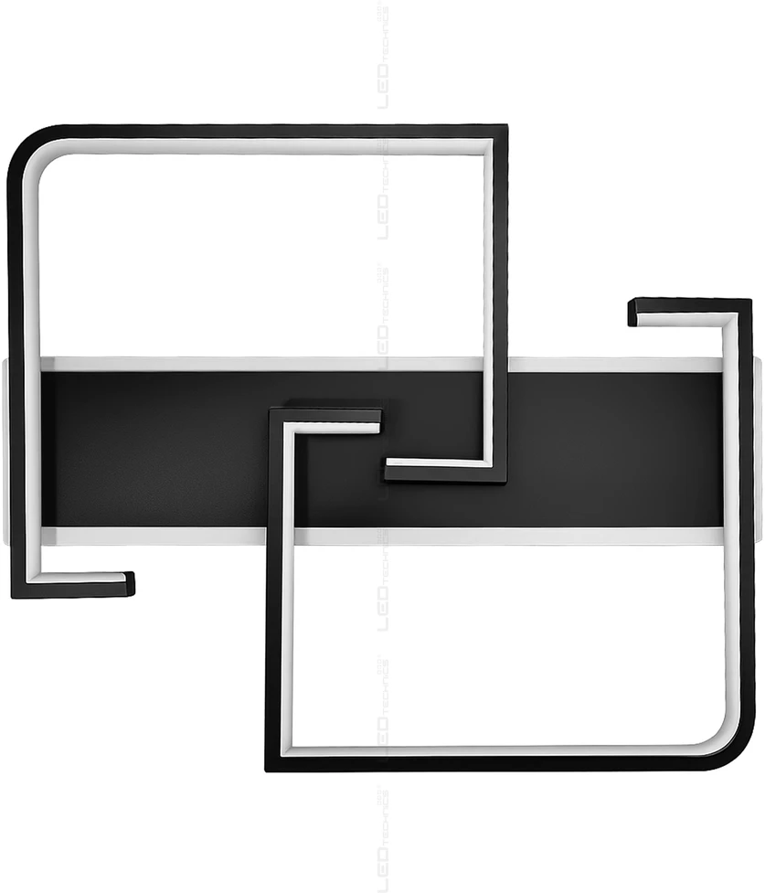Lubinis šviestuvas Lubinis LED šviestuvas LEDTechnics, 45x28 cm, juodas