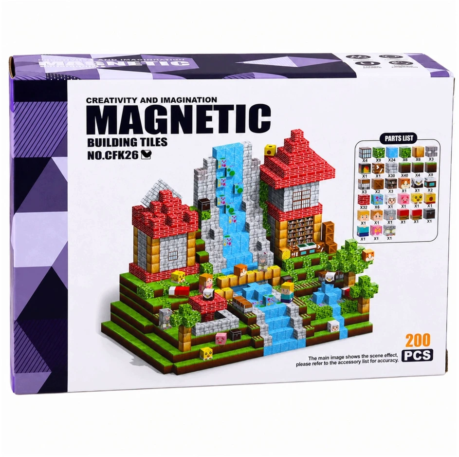 Magnetinės kaladėlės Allvo, 200 vnt.