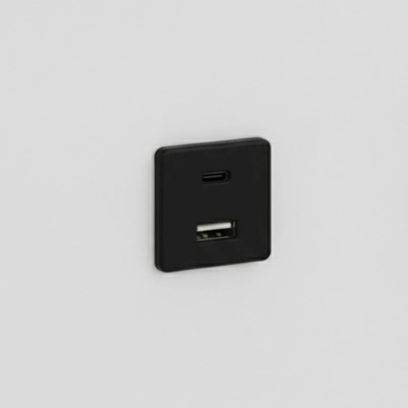 Naktinis staliukas su USB/C prievadu 5V ComfortCove, baltas