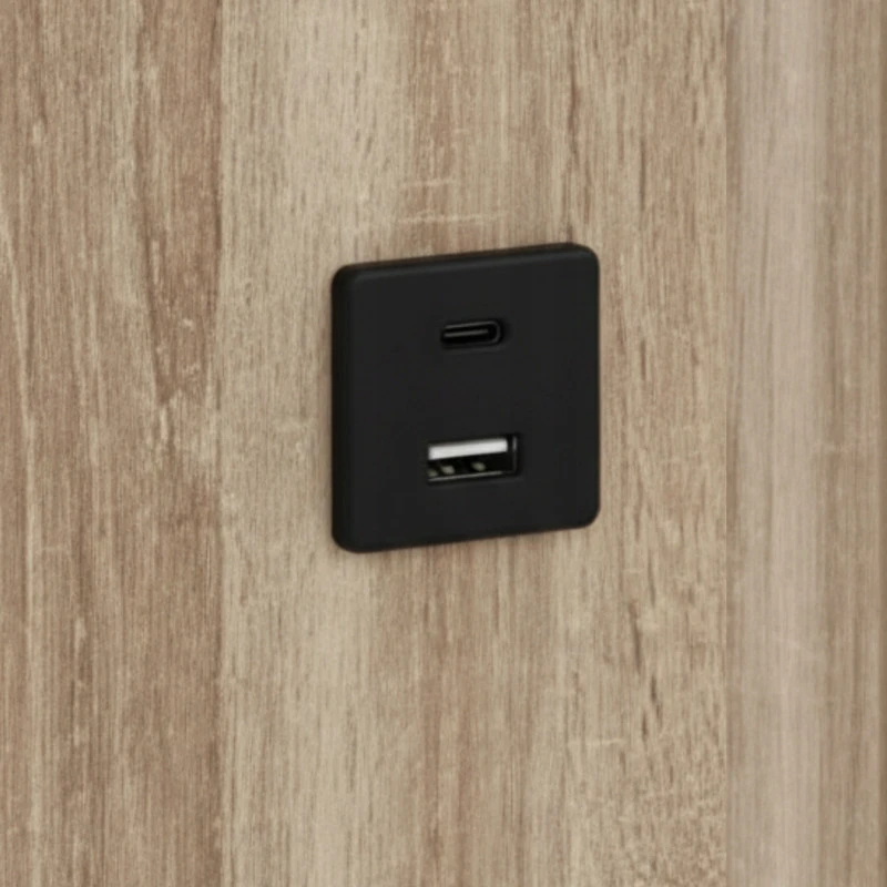 Naktinis staliukas su USB/C prievadu 5V ComfortCove, baltas