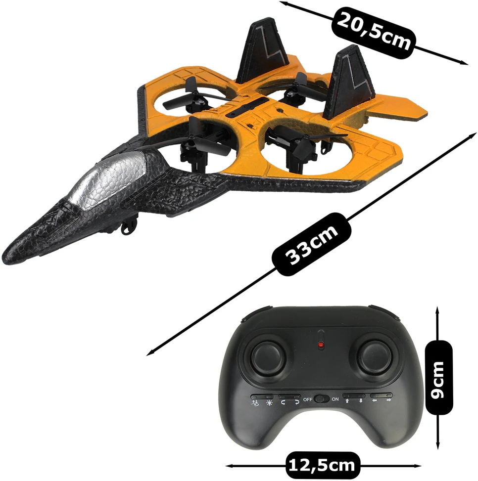 Nuotoliniu būdu valdomas dronas Stator, oranžinis
