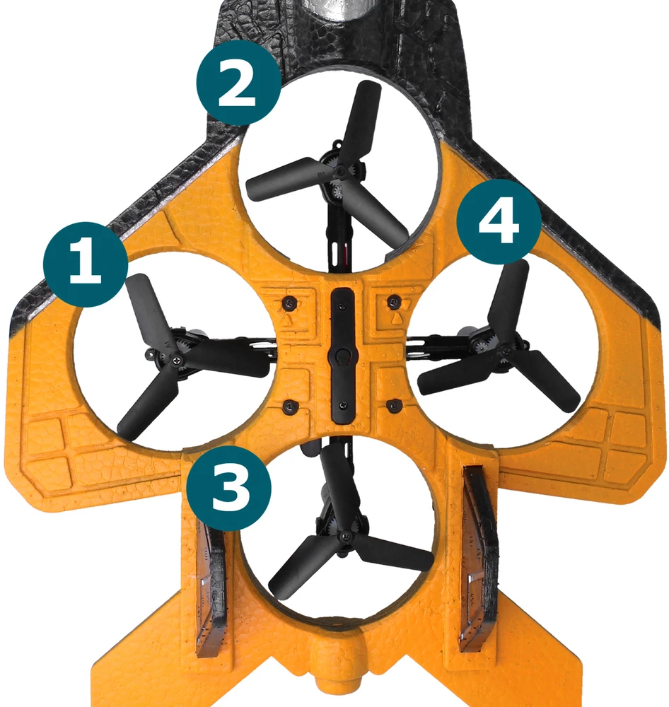 Nuotoliniu būdu valdomas dronas Stator, oranžinis