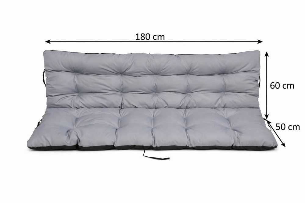 Pagalvė sodo suoliukui Superkissen24, 180x60x50 cm ,pilkas