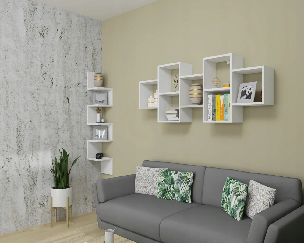Pakabinama lentyna Marand, balta
