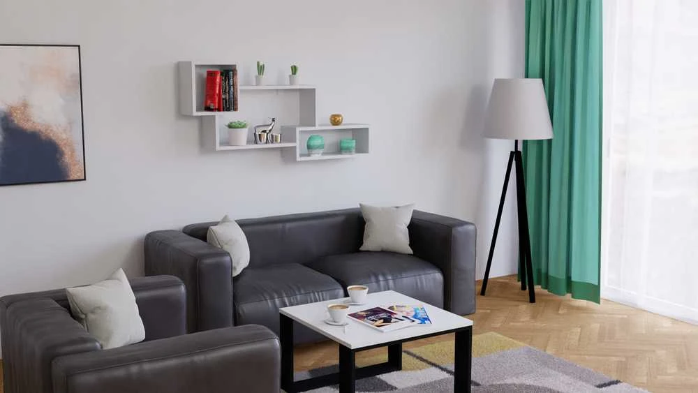 Marand Sieninė knygų lentyna 107 cm laminuota plokštė balta matinė
