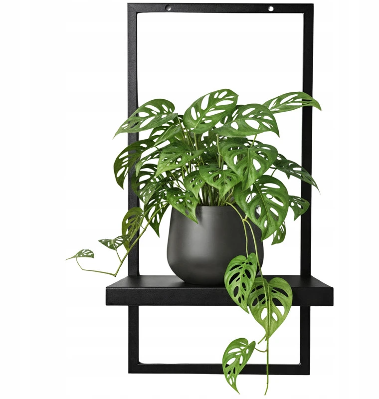 Pakabinamas gėlių stovas Framado, 40 cm, juodas