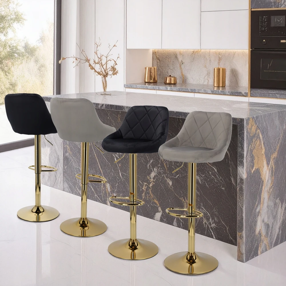 Perfectmarketsource Hk Baro kėdė, juoda/auksinė