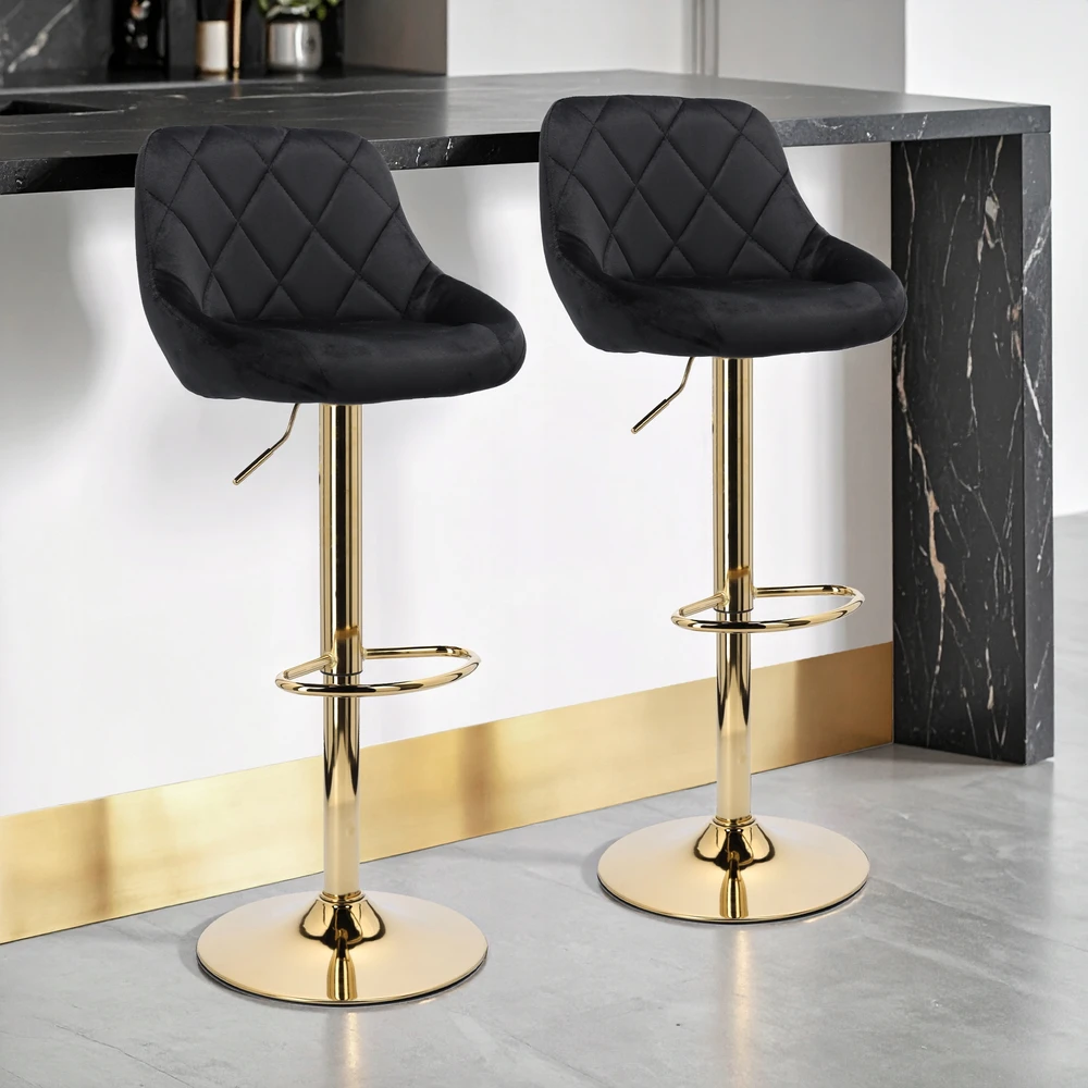 Perfectmarketsource Hk Baro kėdė, juoda/auksinė