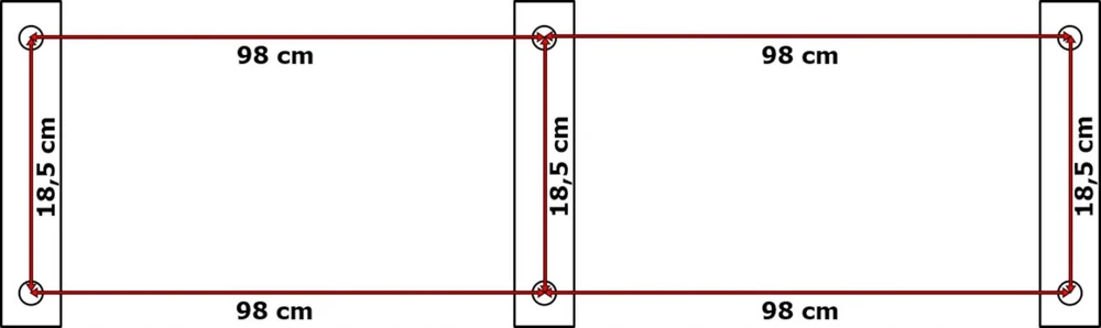 Gockowiak Bipohome MAKO DUO plastikinis stogelis 100x200 cm - rudas