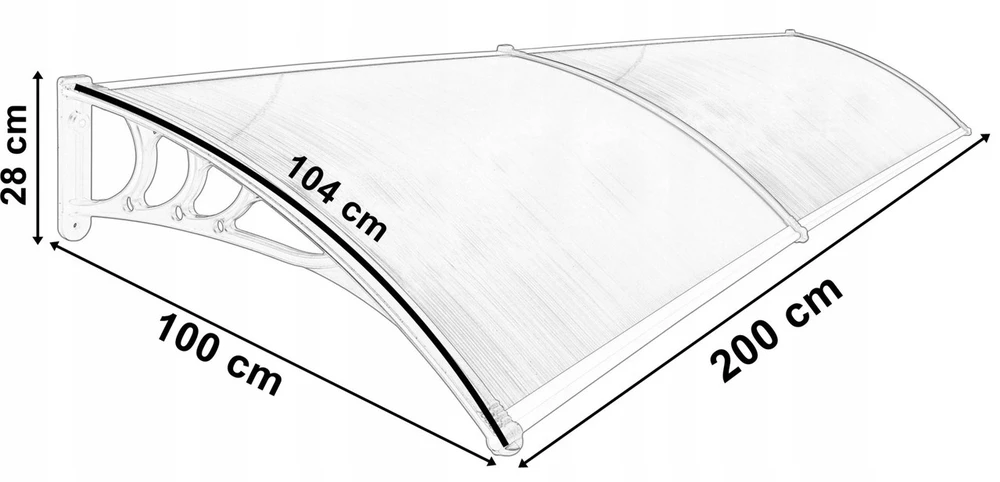 Gockowiak Bipohome MAKO DUO plastikinis stogelis 100x200 cm - rudas