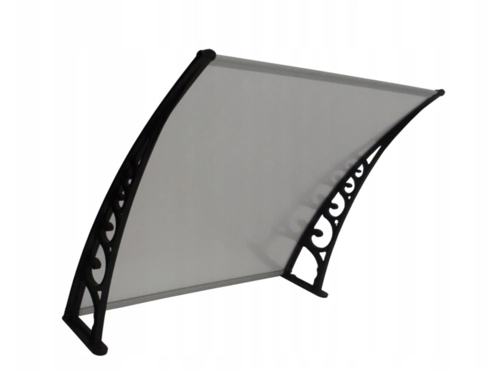 Stogelis virš durų Metal-gum, 100x60 cm, juodas