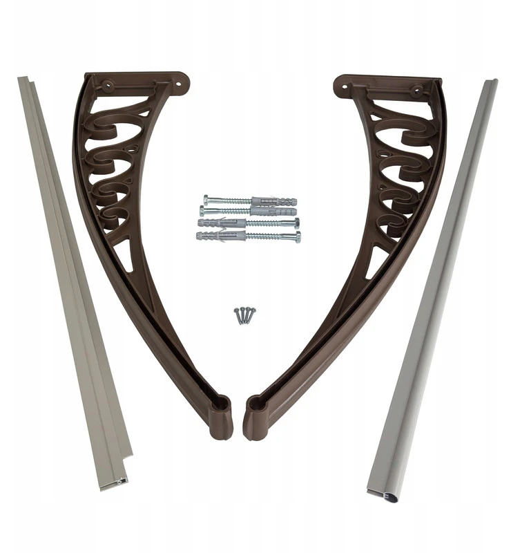 Stogelis virš durų Metal-gum, 100x80 cm, rudas