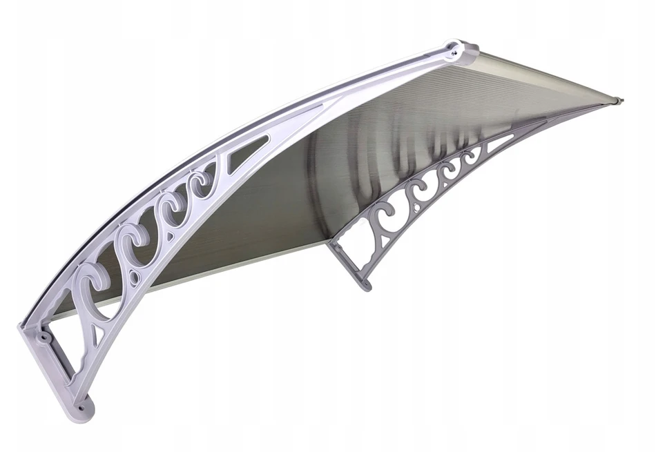 Stogelis virš durų Metal-gum, 120x80 cm, pilkas/rudas