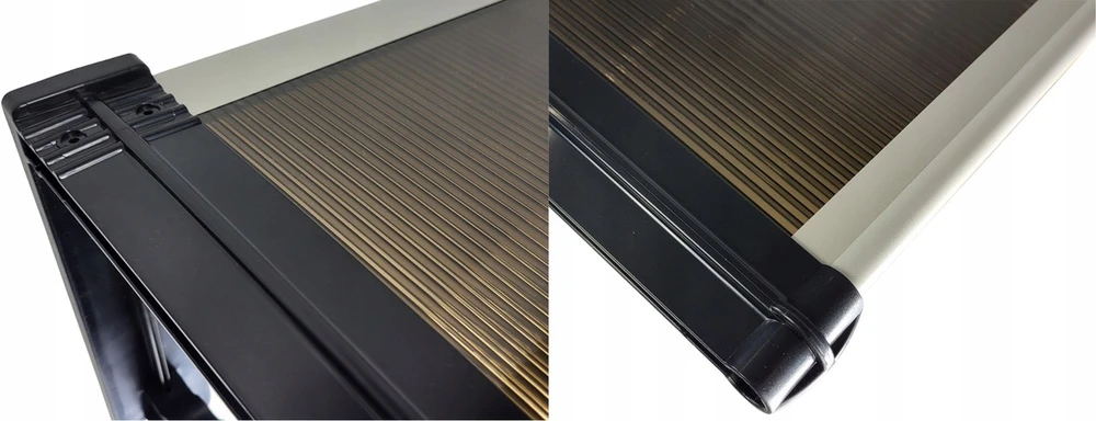 Stogelis virš durų Metal-gum, 120x80 cm, juodas/rudas