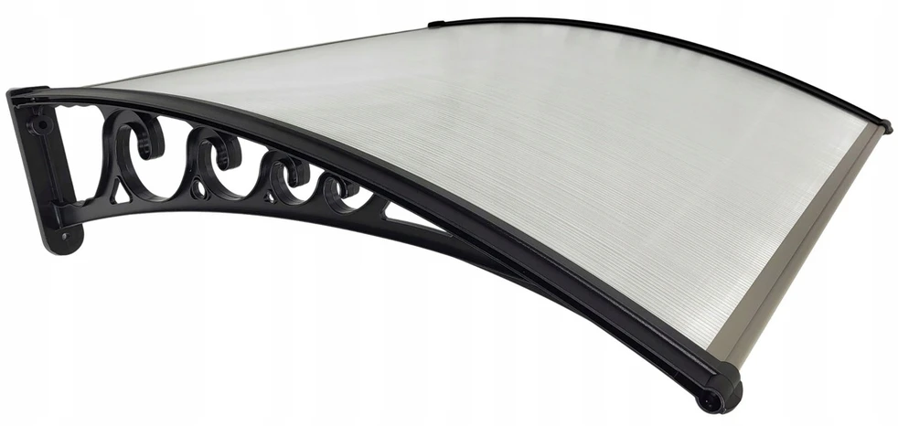 Stogelis virš durų Metal-gum, 125x76 cm, juodas