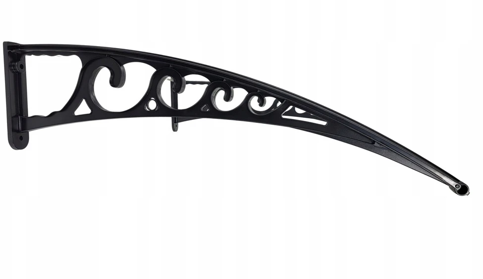 Stogelis virš durų Metal-gum, 125x76 cm, juodas