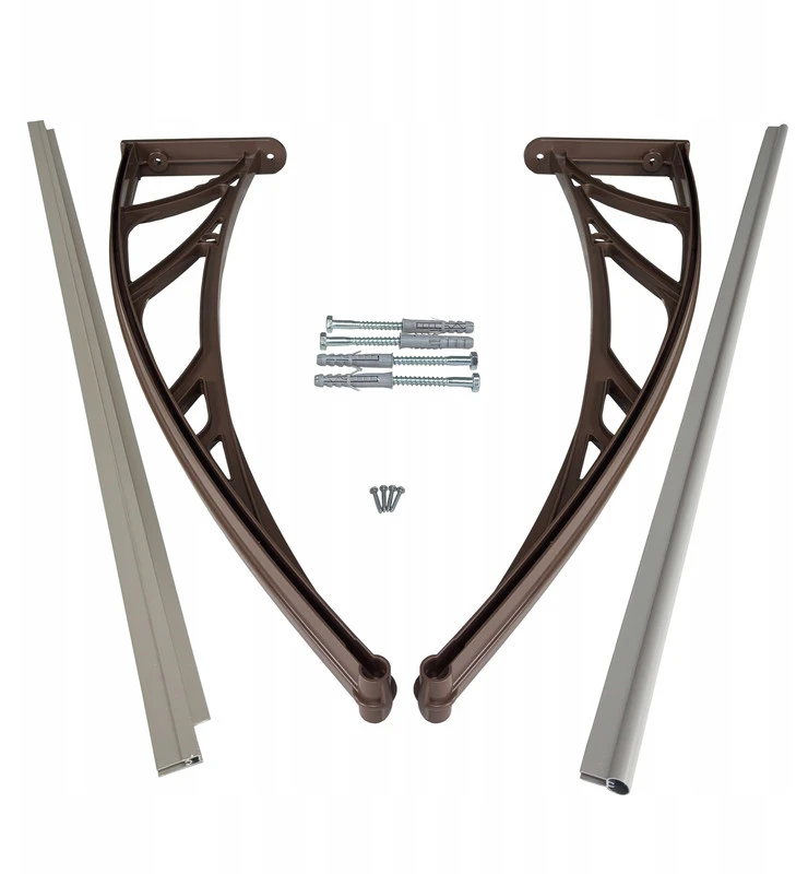 Stogelis virš durų Metal-gum, 150x100 cm, rudas