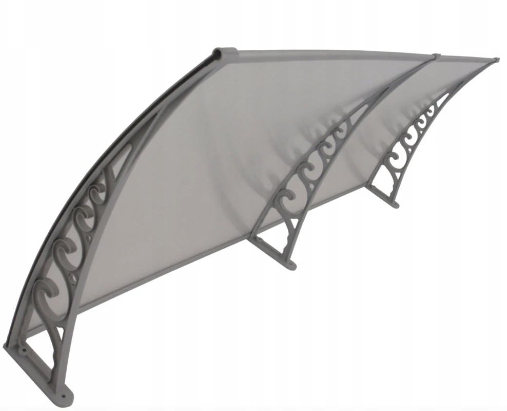 Stogelis virš durų Metal-gum, 200x100 cm, pilkas